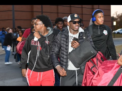 G.W. Carver celebrates team's departure for GHSA AAAA state championship football game