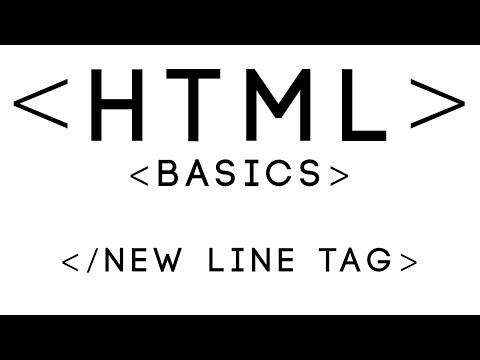 HTML Basics Tutorial 19 New Line Tag