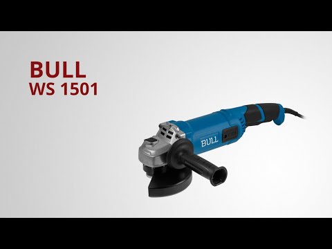 фото двуручная ушм болгарка шлифовальная bull (бул) ws 1501 150 мм, 1400 вт, 8400 об/мин, пылезащ., 4м ка 0