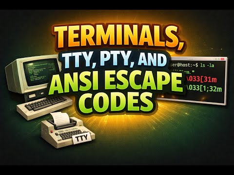 Terminals, TTY, PTY, and ANSI Escape Codes