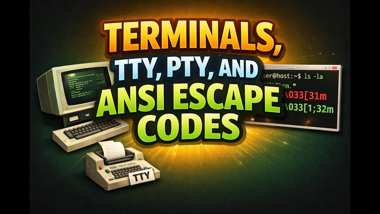 Terminals, TTY, PTY, and ANSI Escape Codes