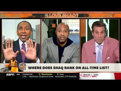 🤣 Mad Dog Russo Says Shaquille O’Neal Shaq Is Only The 5th Best Center In NBA History On First Take