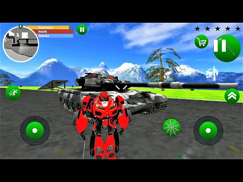 Flying Robot Car Battle Simulator #2 - 3D Game of transformers driving car like GTA - Android Game
