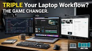 This Triple Screen Setup is a Game Changer for Laptop Work. KEFEYA Laptop Screen Extender