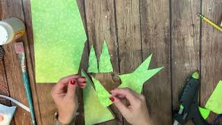 Crumpled Paper Christmas Tree DIY