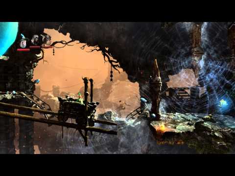 Trine 2 Hardcore walkthrough, PS4, Level 20 - Zwergenhoehlen - Dwarven Caverns - solo