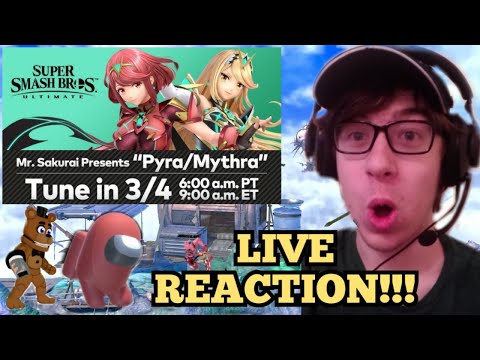 SUPER SMASH BROS. ULTIMATE - MR SAKURAI PRESENTS "PYRA/MYTHRA" LIVE REACTION!!!