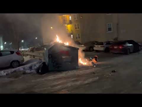 An actual dumpster fire 😂