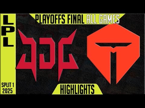 JDG vs TES Highlights ALL GAMES  LPL Playoffs Lower Final Split 1 2025 JDG Esports vs TOP Esports