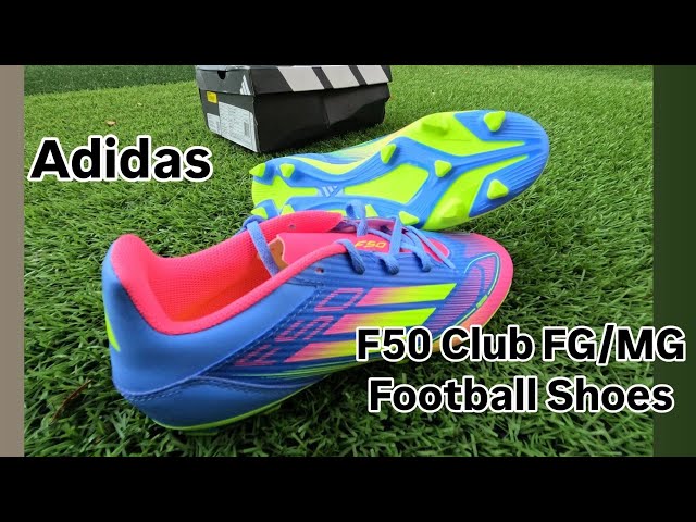 Vídeo relacionado con adidas Unisex Adulto F50 Club Mid Cut Firm Ground/Multi Ground Football Boots, Core Black/Lucid Red/Core Black, 39 1/3 EU