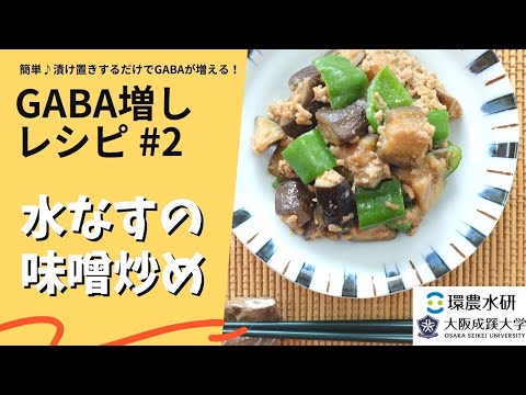 【大阪成蹊大学・GABA増しレシピ#2】官学連携「水なすの味噌炒め」
