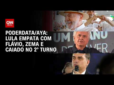 Lula empata com Flávio, Zema e Caiado no 2º turno, segundo pesquisa | CNN NOVO DIA