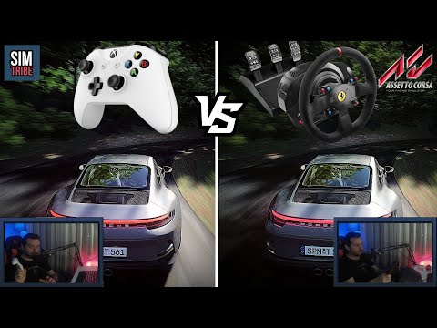 HOW IS IT WITH A CONTROLLER? GAMEPAD vs. STEERING WHEEL! | Assetto Corsa
