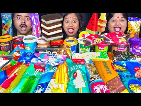 30 ICE CREAM EATING CHALLENGE Amul, Magnum Brownie, Arun, Cornetto, Epic, Bell Cream, Vadilal
