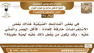 [245 /1350] يقام في بعض المناشط الصيفية استعراضات خارقة للعادة كأكل الجمر والمشي عليه؟ صالح الفوزان image