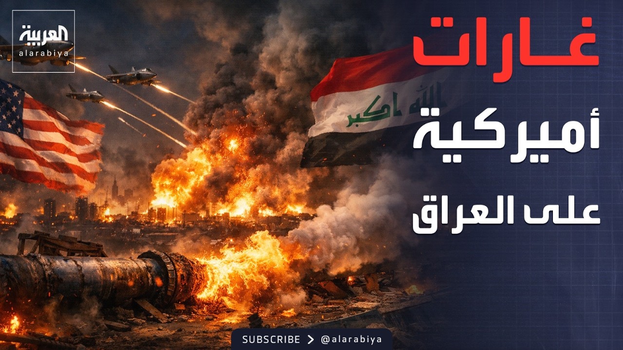 فيديو | ضربات أميركية على الحشد الشعبي بالعراق.. وتوقف ضخ الغاز الإيراني