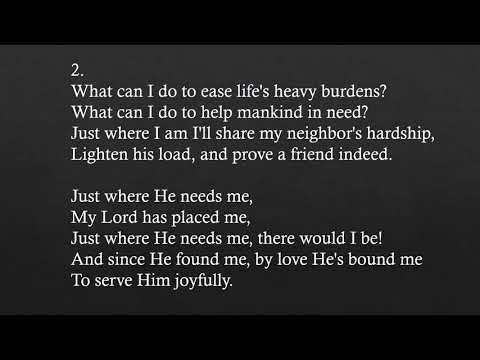Just Where He Needs Me - The Salvation Army SASB #944 (2015) - LYRICS