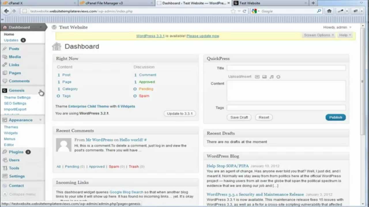 Genesis Theme Framework Theme Settings Video Overview