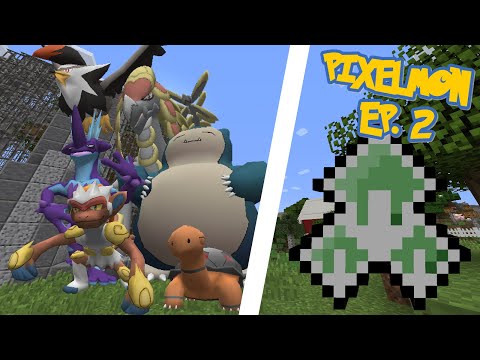 Beating The Grass Gym! | Pixelmon Ep. 2