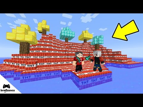 MİNECRAFT GİZEMLİ TNT ADASI ŞANS BLOKLARI SAVAŞI