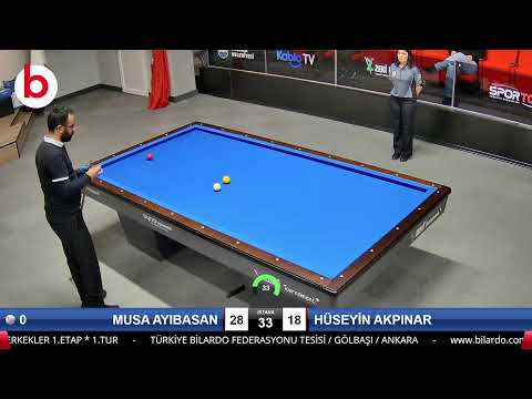 MUSA AYIBASAN & HÜSEYİN AKPINAR Bilardo Maçı - 2022 ERKEKLER 1.ETAP-1.TUR