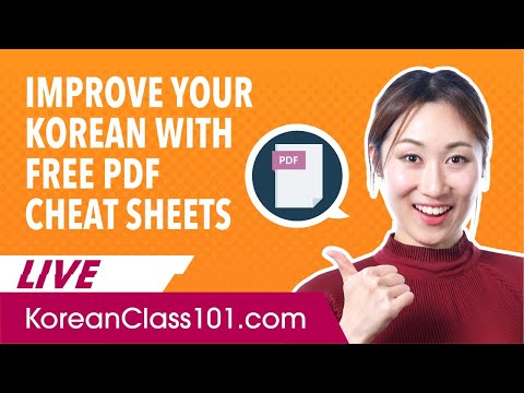 How to Improve Korean with free PDF Cheat Sheets