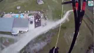 preview picture of video 'Automnal paragliding in Zinal, flying over a wedding'