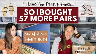 GIGANTIC SHOE HAUL TO SELL ONLINE: From a Consignment Store, Poshmark, and a thredUP Shoe Rescue Box
