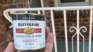How to paint a metal railing With black paint ( oil base )