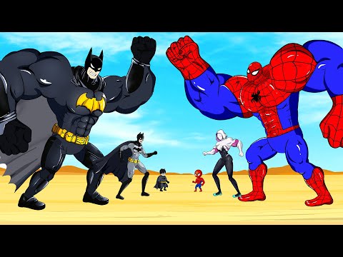Evolution of SPIDER MAN Family vs Evolution of BATMAN Family: Who Is The King Of Super Heroes ?