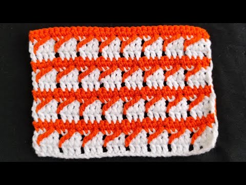 Model Crosetat in 2 Culori Pentru Incepatori