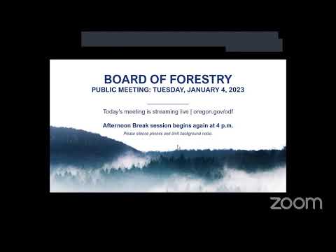 , title : 'Oregon Board of Forestry Hybrid Meeting January 4, 2023'