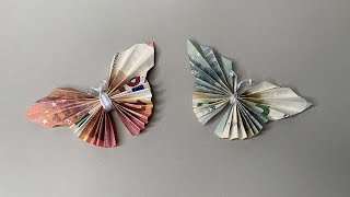 SCHMETTERLINGE aus Geldscheinen falten DIY 🦋💸 | 5 MINUTEN GESCHENKIDEE - IDEAL FÜR DEN SOMMER (2021)