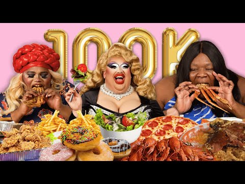 EATING 100K CALORIES TO CELEBRATE 100K SUBSCRIBERS! (Mukbang with Malaysia Babydoll Foxx & Tamika X)
