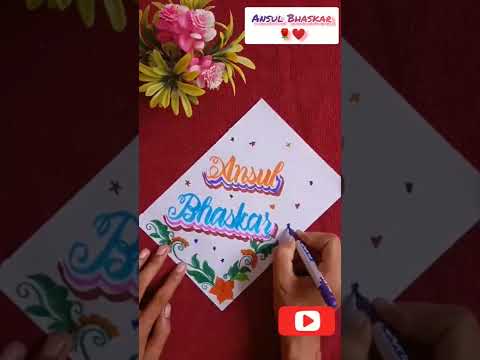 Ansul Bhaskar , calligraphy ,stylish writing#shorts