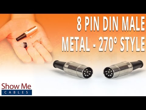 How To Install The 8 Pin DIN Male Solder Connector (270° Style) - Metal