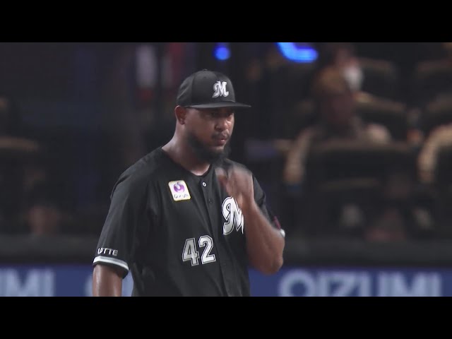 【5回裏】マリーンズ・メルセデス 構えたところにズバッと投げ込み今日5つ目の三振を奪う!!  2024年9月13日 埼玉西武ライオンズ 対 千葉ロッテマリーンズ