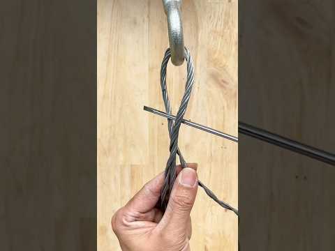How to connect steel cable without accessories #diy #tips #tipandtricks