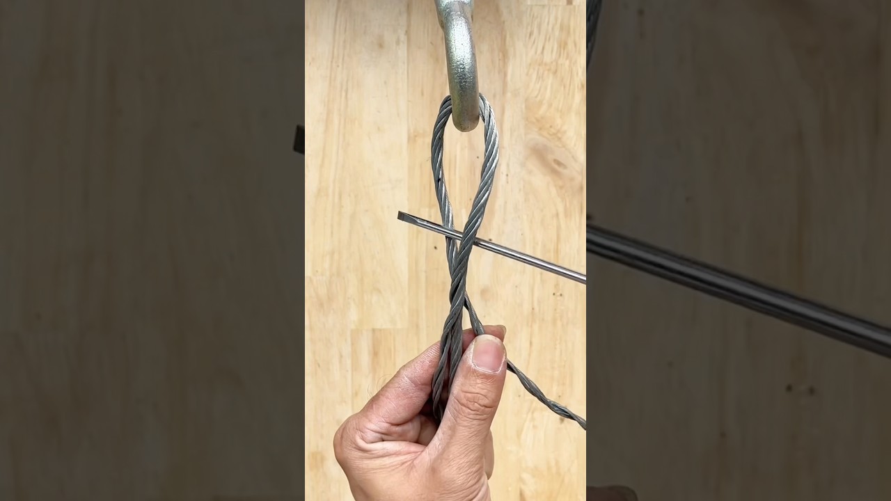 How to connect steel cable without accessories #diy #tips #tipandtricks
