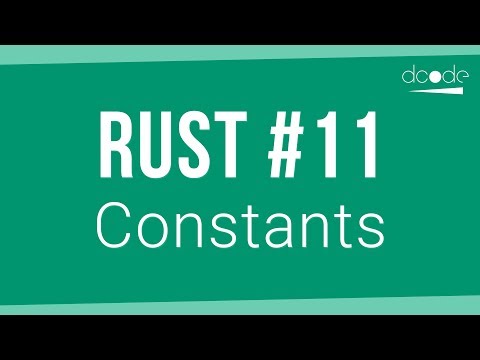Rust Programming Tutorial 11 Constants