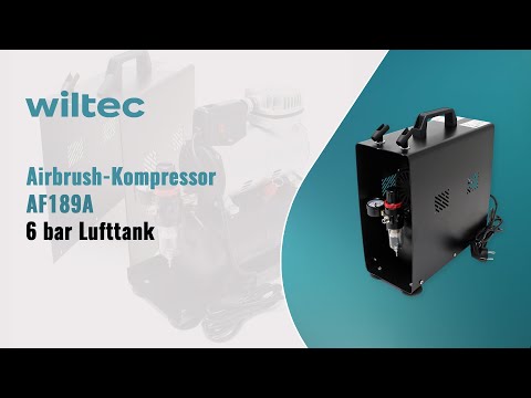 Wiltec Airbrush-Kompressor AF189A 6bar Lufttank