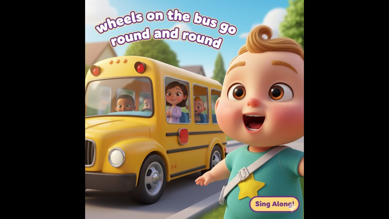 Wheels on the Bus | Nursery Rhyme for Kids | Sing-Along Song