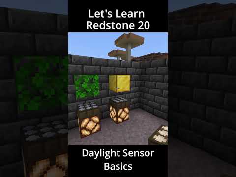TheUniverseWithinArt - Daylight Sensor Basics | Let's Learn Redstone 20 | Minecraft Bedrock Redstone Tutorial