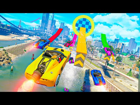 CARRERA INCREIBLE!! EL SALTO MAS ÉPICO DEL AÑO! - GTA 5 ONLINE