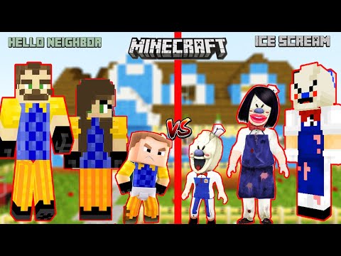 AİLE BOYU KAPIŞMA ROD vs WİLSON 😲 Minecraft Hello Neighbor vs Ice Scream 4