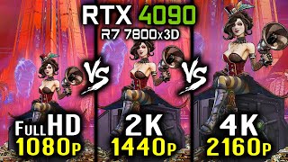 Borderlands 3 - 1080p vs 1440p vs 2160p 4K - RTX 4090
