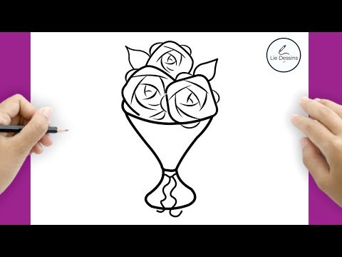 COMMENT DESSINER UN BOUQUET DE FLEURS FACILEMENT ET ÉTAPE PAR ÉTAPE