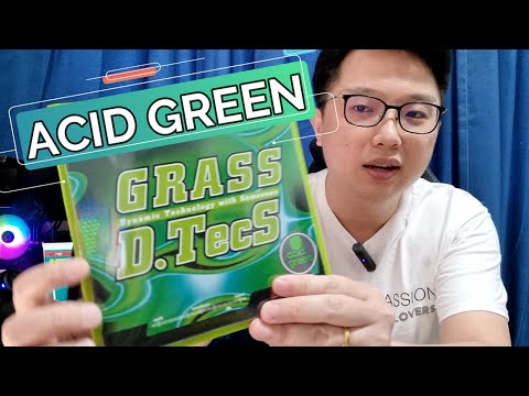 Rubber GREEN in Colour? TIBHAR GRASS D.TecS Long Pimples 全新綠色長膠D.TecS開箱和貼上板