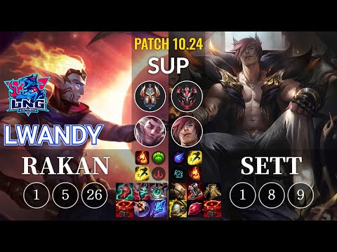 LNG lwandy Rakan vs Sett Sup - KR Patch 10.24