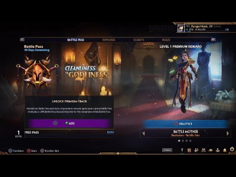 Smite - Cleanliness VS. Godliness Battle Pass